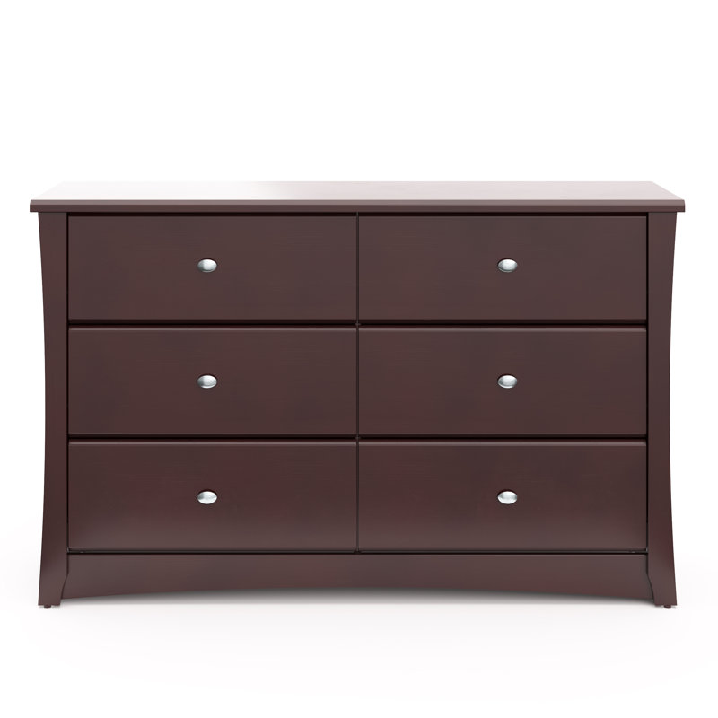 Crescent 6 Drawer Double Dresser, Espresso