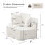 Fauteuil surdimensionné en chenille de 54 po avec coussins décoratifs-84124464