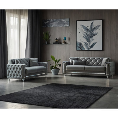 Kedrum 2 - Piece Velvet Living Room Set