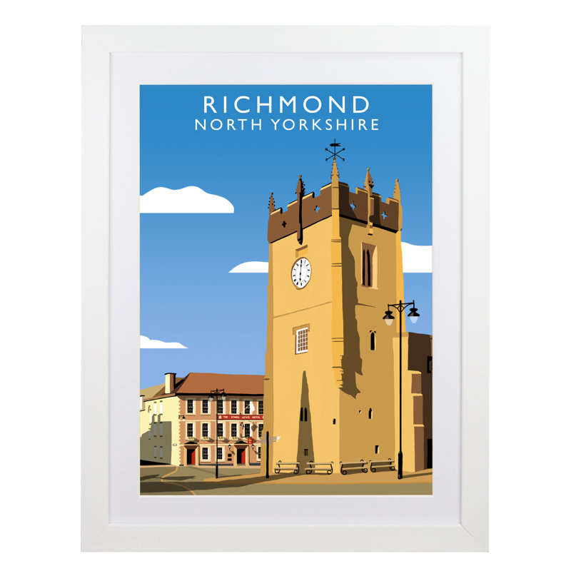 'Richmond 3' by Richard O'Neil - Print, White Wood Frame, 54 cm H x 44 cm W x 2.2 cm D