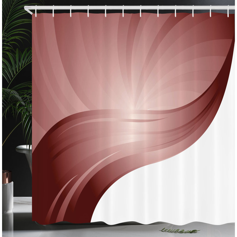 Ensemble de rideau de douche + crochets, H 70 po x l 69 po, Mauve taupe