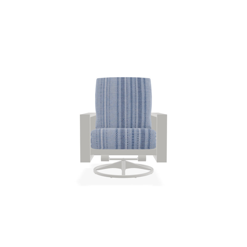 Larssen Deep Seating Cushion Swivel Rocker, Snow, Copeland Chambray