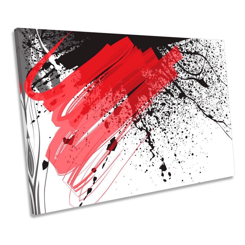 Abstract Ink Design - Wrapped Canvas Print, 61cm H x 91.4cm W