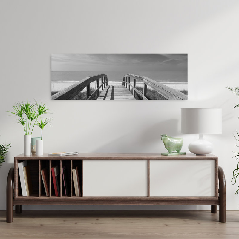 Boardwalk On The Beach Gasparilla Island Florida USA by James Schwabel - Wrapped Canvas Panoramic Print