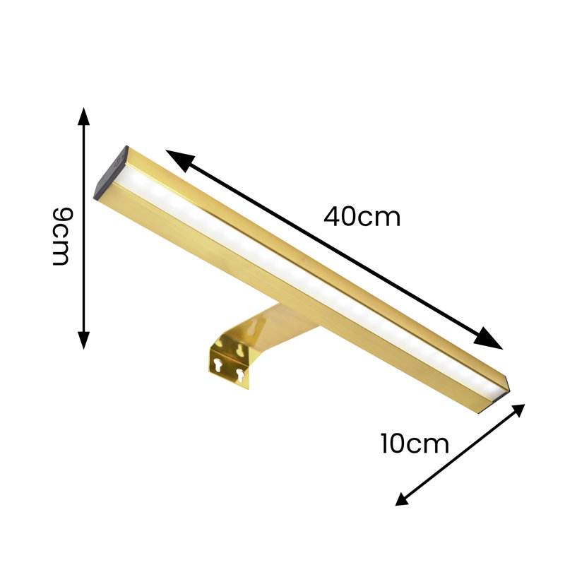 Simsar Plastic LED Flush Mounted Sconce, Gold