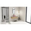 Meuble-lavabo mural élégant avec lavabo en céramique, fabrication en contreplaqué, parfait pour les salles de bain modernes