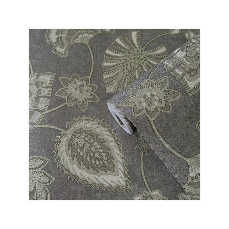 Elegance 10m x 53cm Wallpaper Roll, Silver Grey