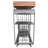 Thomas Industrial Bar Cart with Wine Rack & Stemware Holder – Solid Wood & Metal Rolling Bar Trolley 