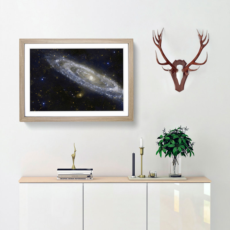 Out of Space Vol.6 in Abstract - Picture Frame Graphic Art Print, 36cm H x 48cm W x 2cm D, Oak Framed