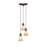 Europa 3 Light Cord Cluster Pendalier Shown In Brushed Nickel Finish With 5" White Linen Glass-32293289-32293290-32293288