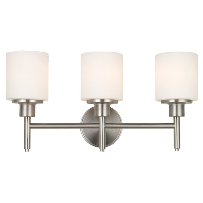 Éclairage pour meuble-lavabo Jorelys, Nickel satiné, 2