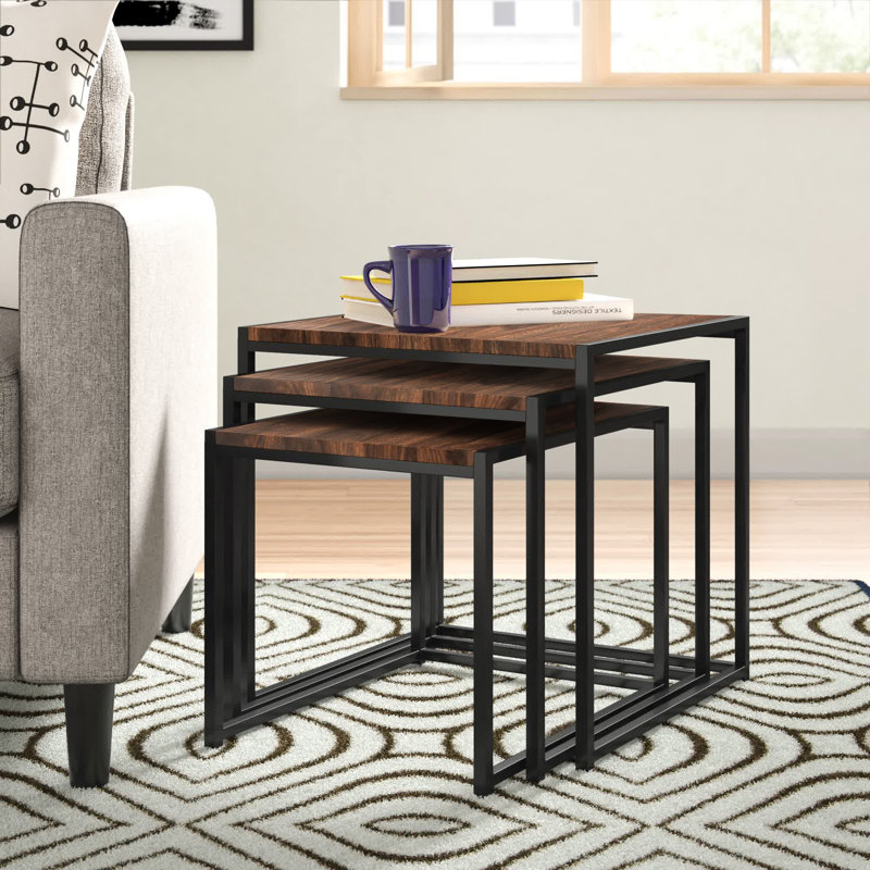 Chew Stoke Frame Nesting Tables, Walnut