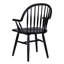 Chaises de salle à manger en bois massif avec accoudoirs de 24 po de large Hughes Hughes-107417473