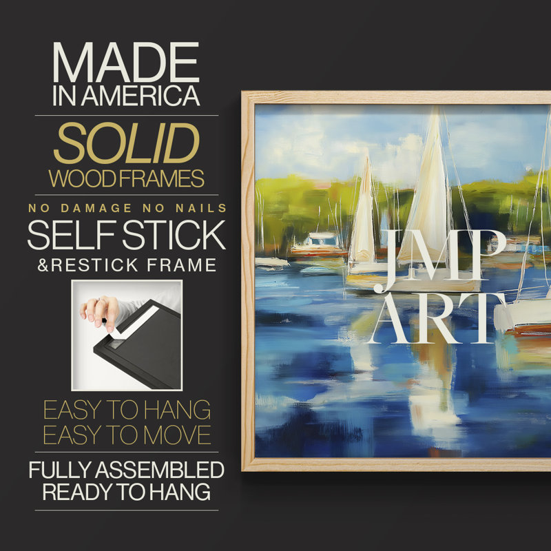 Nautical Series-LXV -Framed Print - Restickable, 8" H x 10" W, Natural