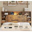 Full Size Bed Frame With Storage Headboard, Wood Platform Bed Frame With Charging Station, Led Lights & Bookcase-708961806