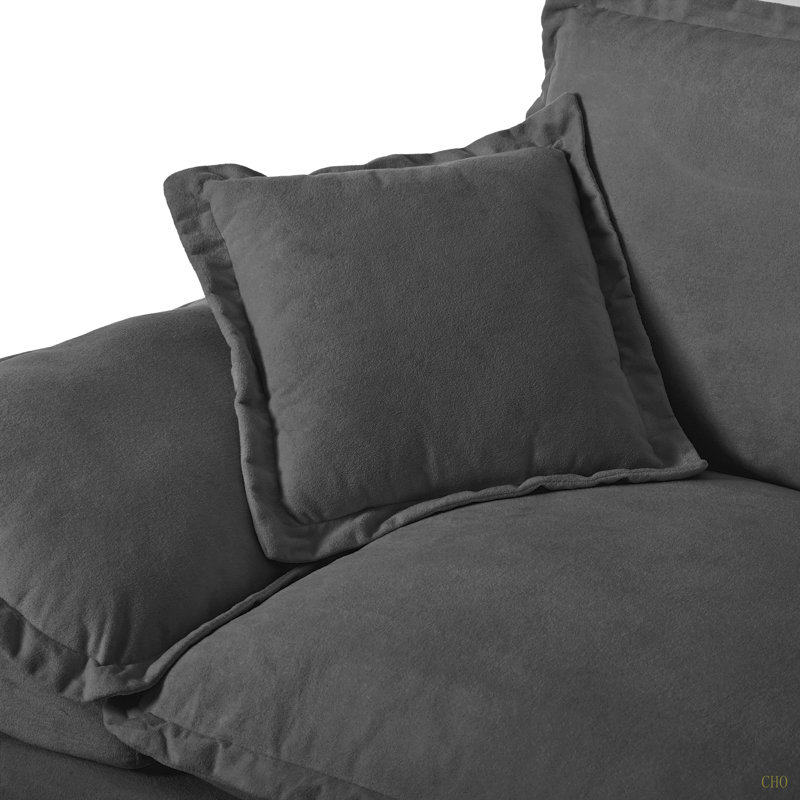 Canapé en chenille pour voilier, causeuse modulaire à 2 places avec accoudoirs courbés, canapé Comfort-First pour petits espaces et appartements