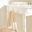 Petit bureau d'écriture blanc avec 1 tiroir et 2 crochets-1611326336
