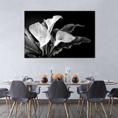 «Noir Calla Lilies», reproduction sur toile