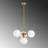 Elegant Adjustable Chandelier, Vintage Copper Finish, 16.9 x 16.9 x 18.5-35.0 inches | Metal Body, Glass Cap, 4 x E14 Sockets (Max 40W) | Perfect for Modern & Scandinavian Home Décor, Stylish Lighting Solution-443613777