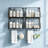 3‑Tier Stackable Pantry Snack Organizer Wire Basket, Wall Mount & Countertop Snack Storage Holder with Removable S‑Hooks, Metal Food Storage Bins for Snacks, Beverages, Tea Bags, Condiments for Kitchen Cabinet Bathroom