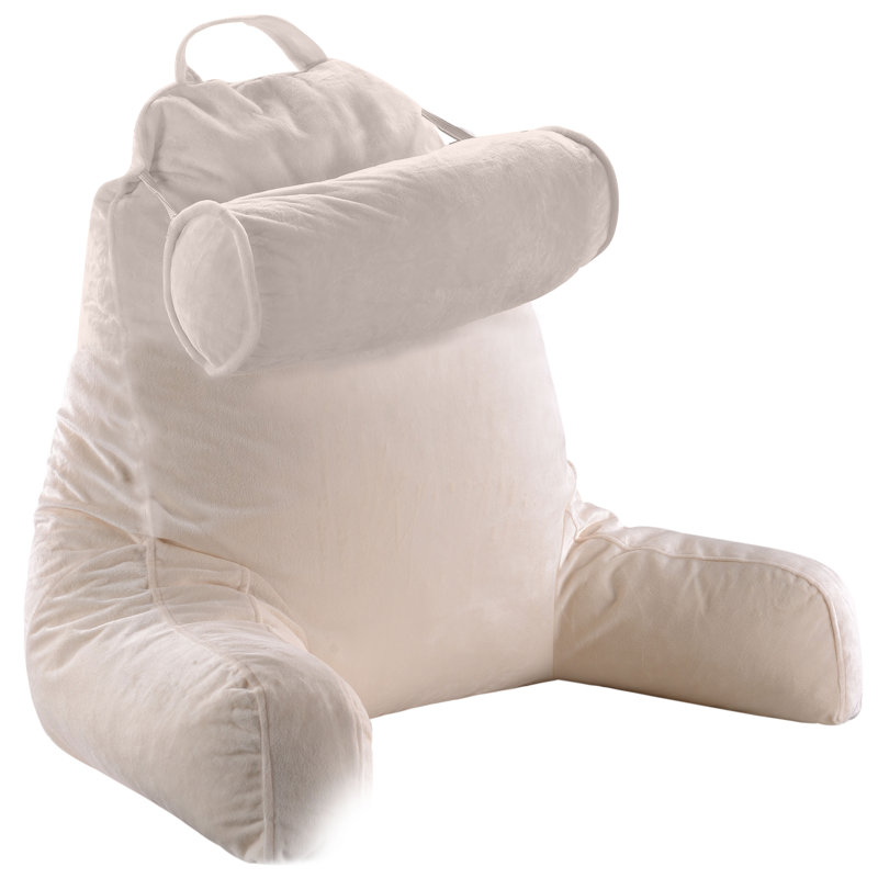 Ivory Microfiber TV and Reading Pillowcase with Bolster
