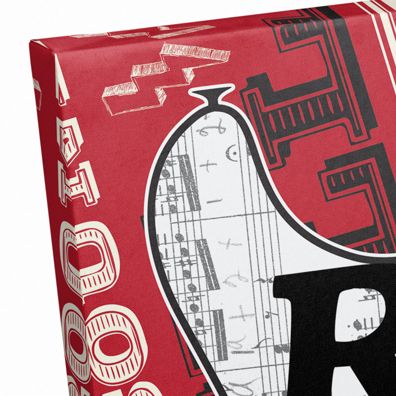 Red Rock N 'Roll, art sur toile tendue, H 20 po x l 16 po x P 1,25 po
