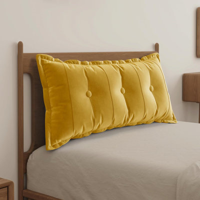 Grand coussin lombaire en velours pour le sommeil
