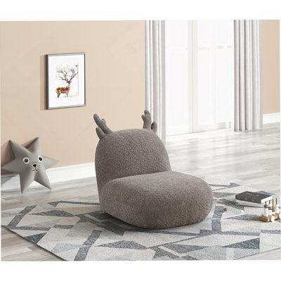 Chaise pour enfant en chenille brune de 21,5 po de largeur
