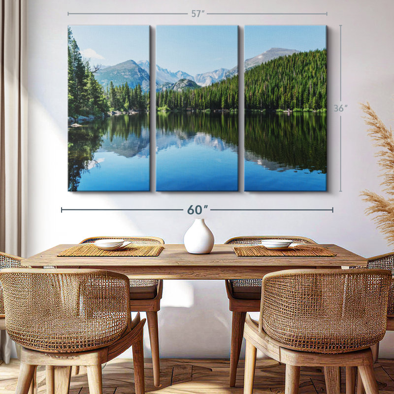 «Bear Lakeside Trees» sur, H 36 po x l 57 po