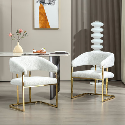 Upholstered Metal Armchair