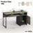 47" Reversible Computer Desk with Cabinet & Keyboard Tray , Grey Wash Home Office Desk or study desk for Small Spaces with Shelf-210457314