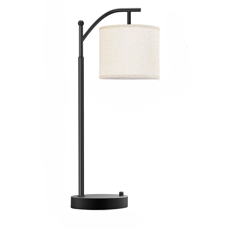 Miloslava Metal USB Arched Table Lamp For Bedroom