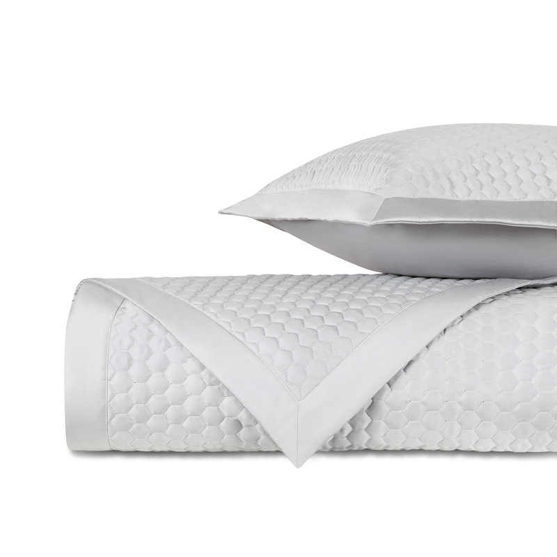 Apiary Standard Cotton Coverlet Set, Pebble, Full Coverlet + 2 Standard Shams