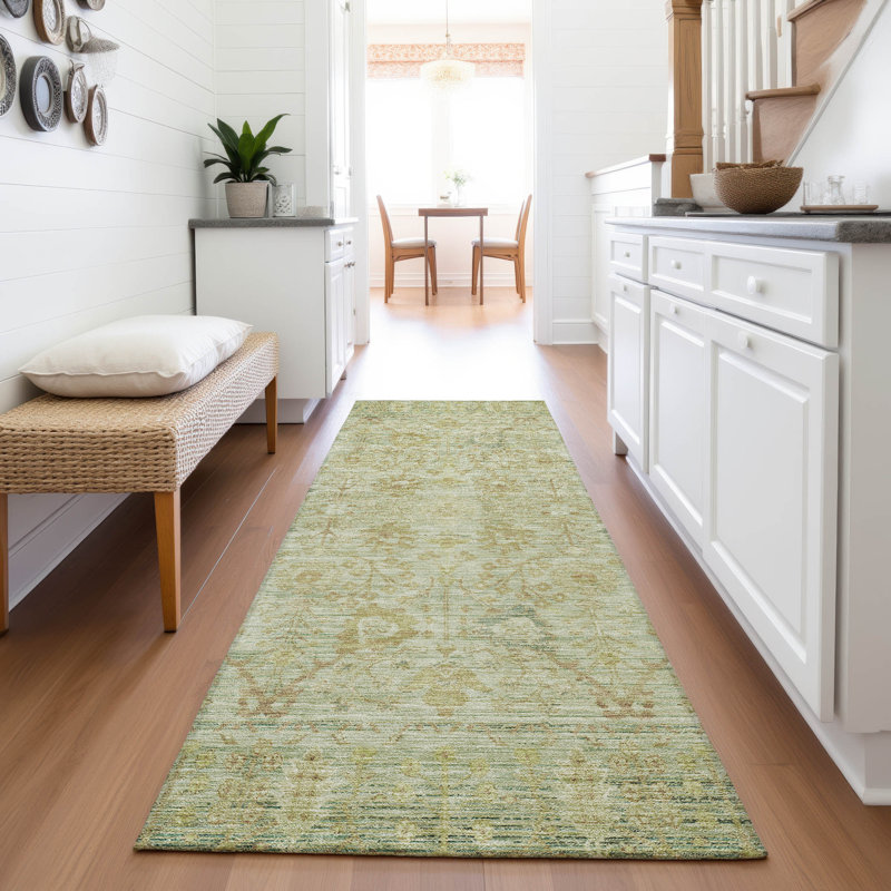 Premium Machine Washable Wayne AMF1106 Global Rug, Runner 2'3" x 7'6"