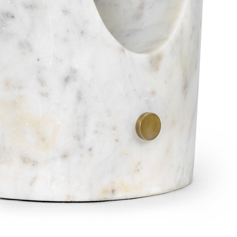 Portia Marble Table Lamp, White