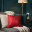 Kraft Indoor / Outdoor Floral Red Square Throw Cushion Cover Pack Of 4