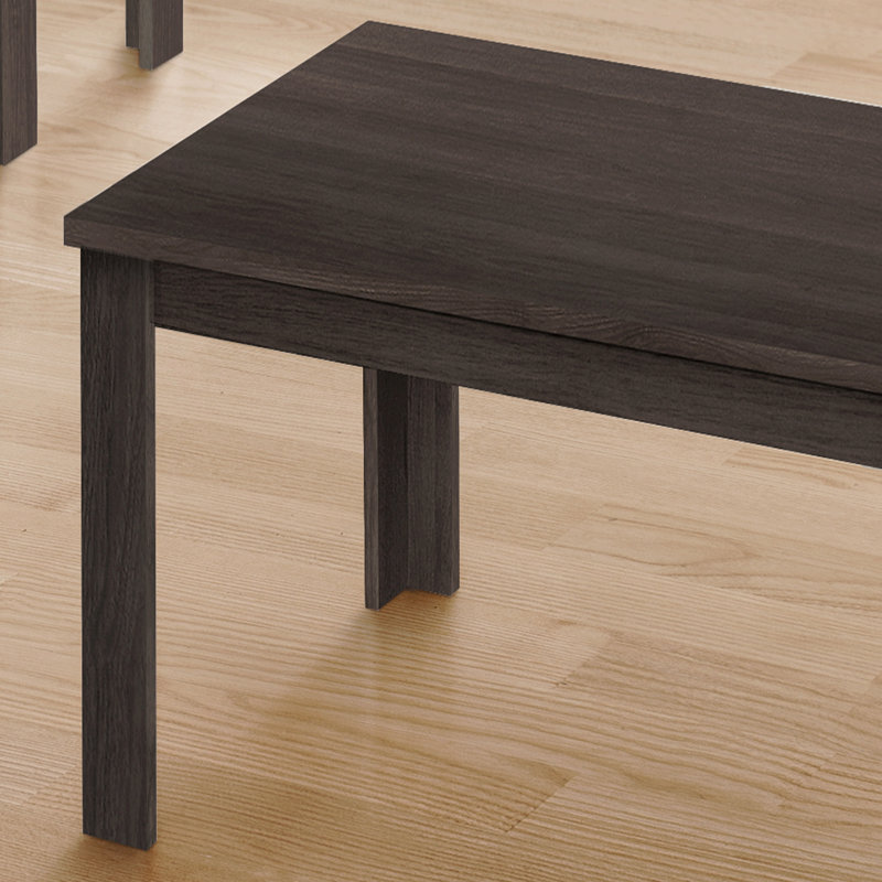 Ensemble de table, ensemble 3 pièces, café, bout, côté, accent, stratifié, transitionnel, Brun
