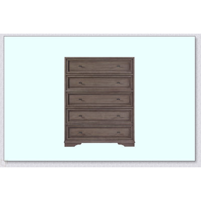 Commode 5 tiroirs Hickory - Amande