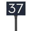 Floating 1-Line Lawn Address Sign-669034588-669038435-659383323