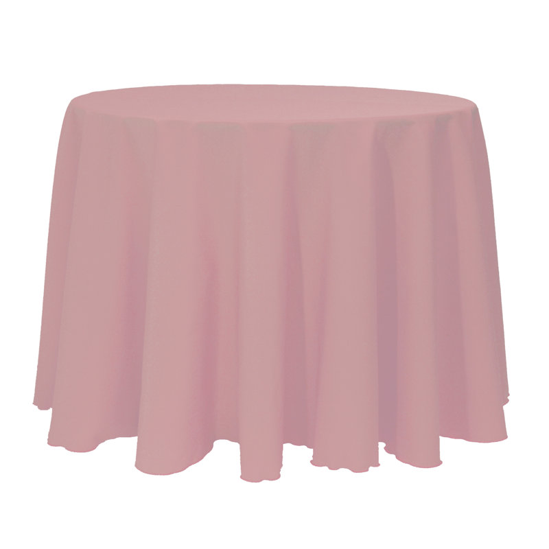 10 Pack Round Polyester Linen Tablecloth, 120" x 120", Mauve