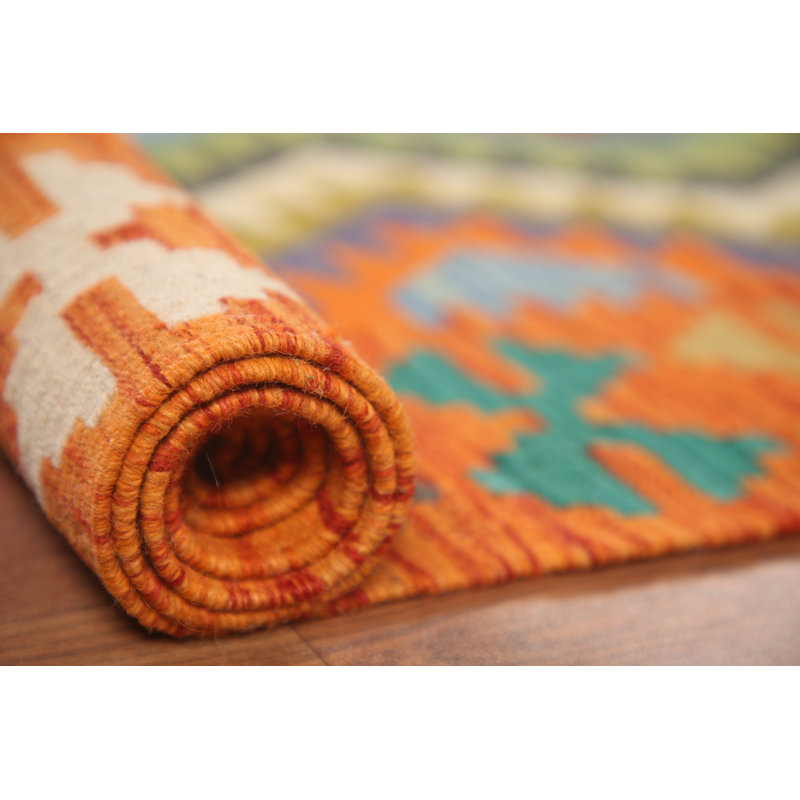 Tapis oriental géométrique Kilim 5 x 6