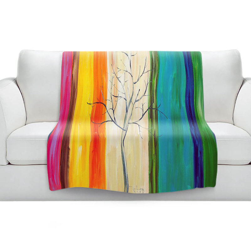 Couverture sherpa en arc arc-en-ciel, l 51 po x L 60 po