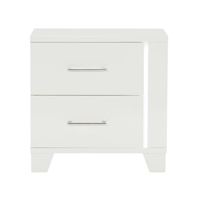 Haris LED 2 Drawer Nightstand