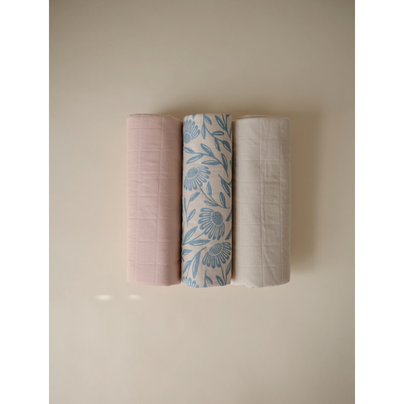 Changing Pad Liner - 3 Pack, Blue Flowers Combo