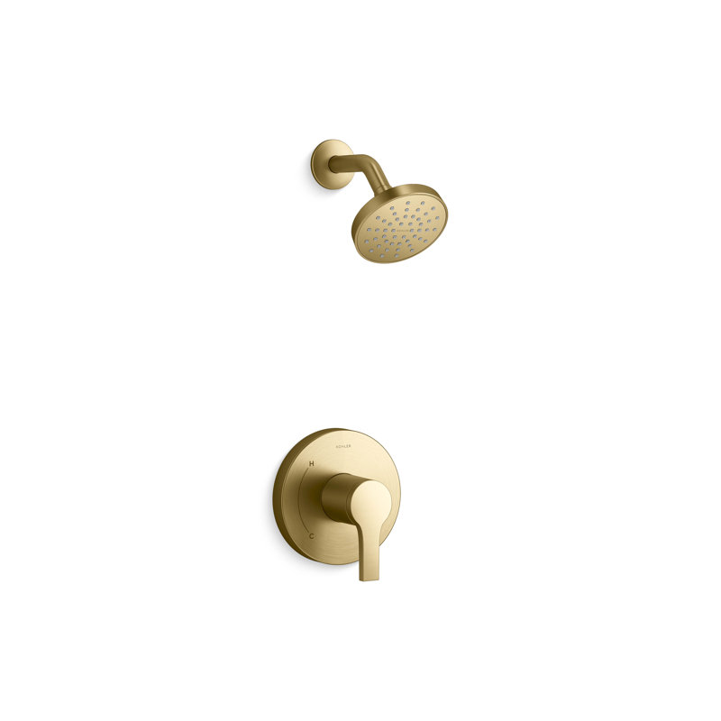 Elate Rite-Temp Shower Trim Kit, 2.5 Gpm, Brushed Brass