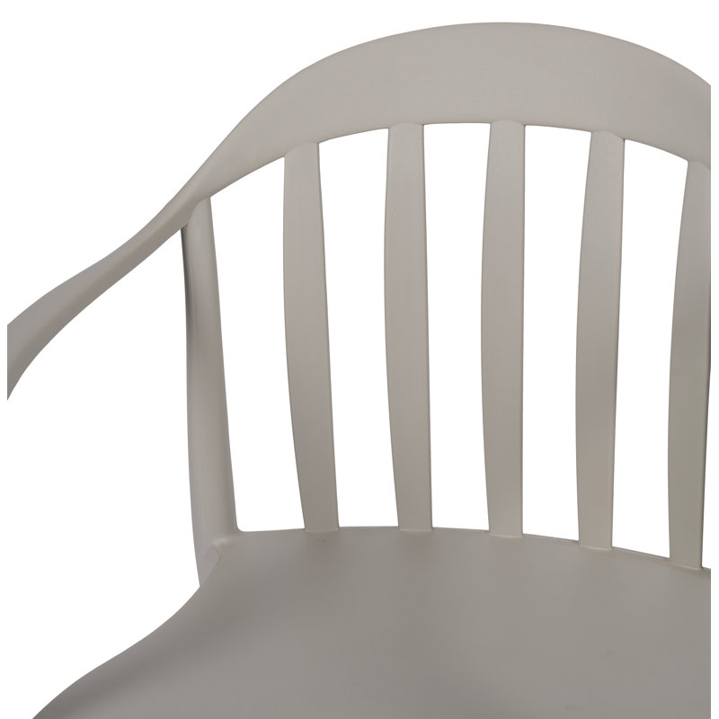 Amalfi Stacking Patio Dining Armchair, Grey