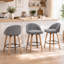 Tabourets de bar pivotants en velours Louise-958521636-958521640