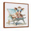 Vache se prélassant avec lunettes de soleil I - reproduction sur toile-86808323-110954785