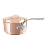 Mauviel M'6 S Copper Sauce Pan With Lid, Cast Stainless Steel Handle, 2.6-Qt