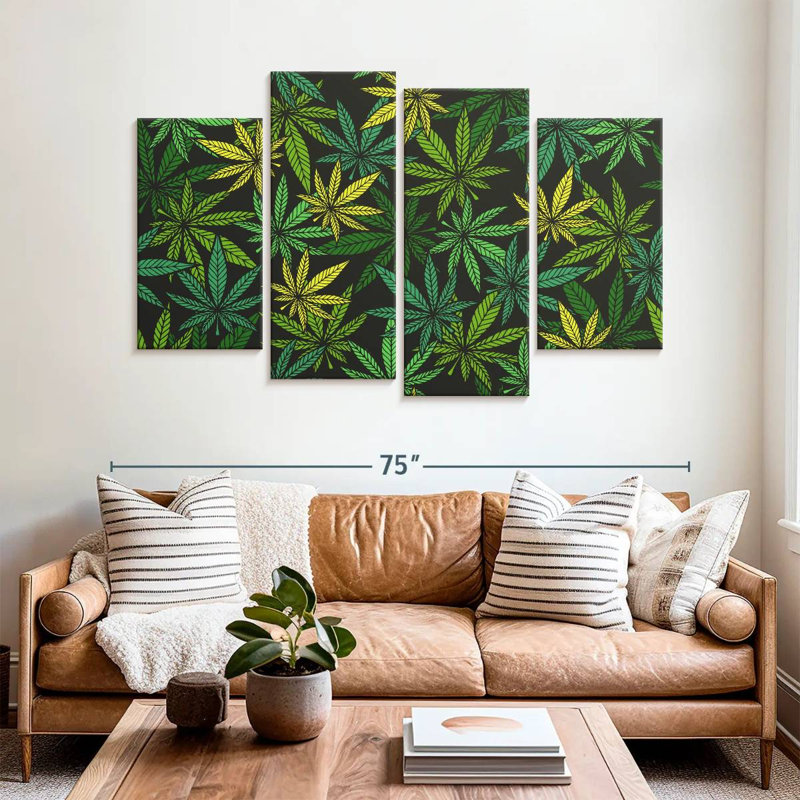Marijuana Leaf Bush, 42"H x 68"W